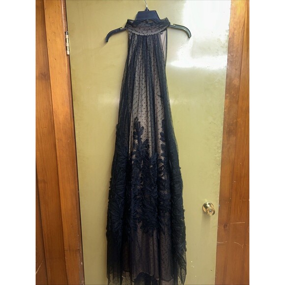 Women’s Alex Marie Sleeveless Black Prom/Formal Dress, Floral Detail, Sz 16W NWT - Picture 1 of 10